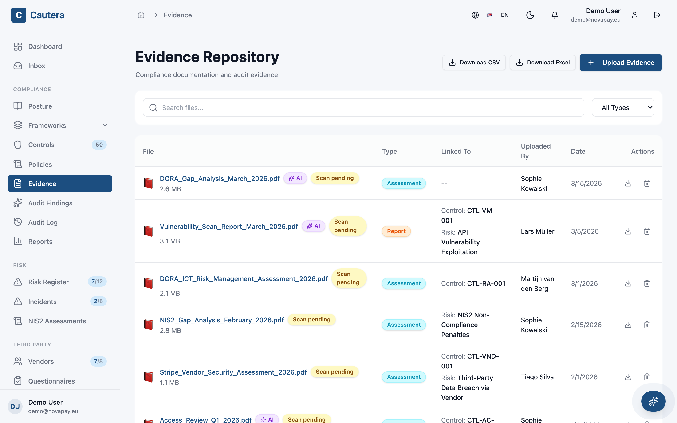 Screenshot — AI Risk Scoring