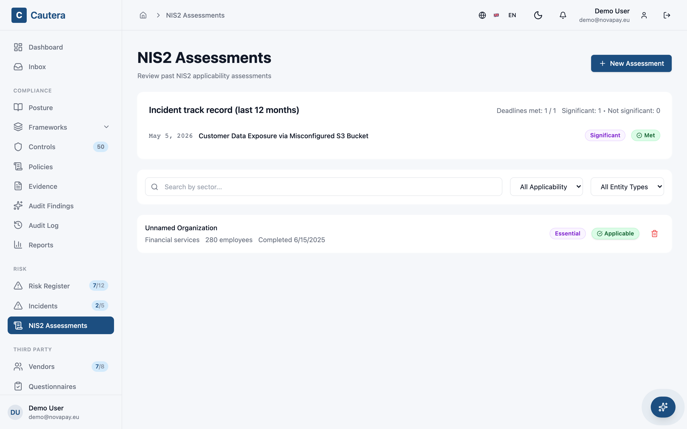 Screenshot — Obligations